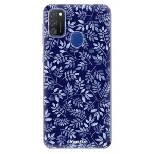 Odolné silikónové puzdro iSaprio - Blue Leaves 05 - Samsung Galaxy M21
