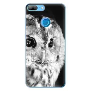 Odolné silikónové puzdro iSaprio - BW Owl - Huawei Honor 9 Lite