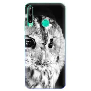 Odolné silikónové puzdro iSaprio - BW Owl - Huawei P40 Lite E