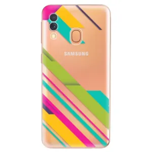 Odolné silikónové puzdro iSaprio - Color Stripes 03 - Samsung Galaxy A40