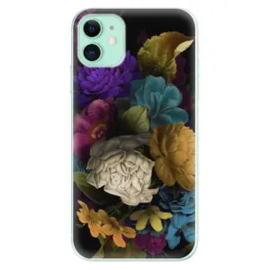 Odolné silikónové puzdro iSaprio - Dark Flowers - iPhone 11