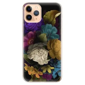 Odolné silikónové puzdro iSaprio - Dark Flowers - iPhone 11 Pro