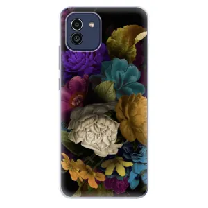 Odolné silikónové puzdro iSaprio - Dark Flowers - Samsung Galaxy A03