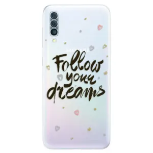 Odolné silikónové puzdro iSaprio - Follow Your Dreams - black - Samsung Galaxy A50