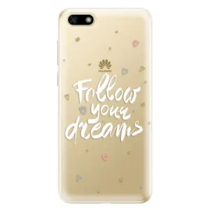 Odolné silikónové puzdro iSaprio - Follow Your Dreams - white - Huawei Y5 2018