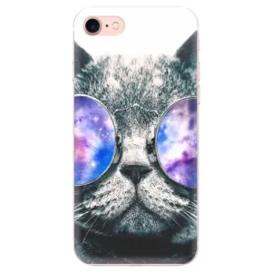 Odolné silikónové puzdro iSaprio - Galaxy Cat - iPhone 7