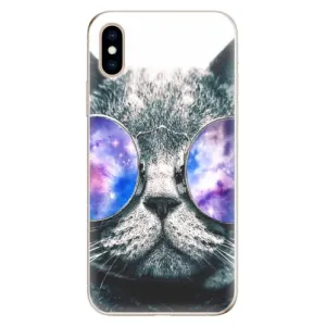 Odolné silikónové puzdro iSaprio - Galaxy Cat - iPhone XS