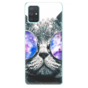 Odolné silikónové puzdro iSaprio - Galaxy Cat - Samsung Galaxy A71