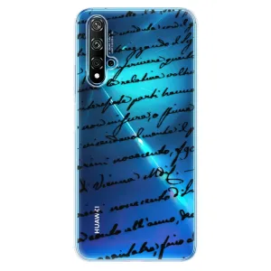 Odolné silikónové puzdro iSaprio - Handwriting 01 - black - Huawei Nova 5T