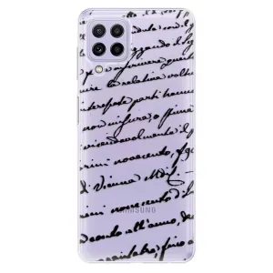 Odolné silikónové puzdro iSaprio - Handwriting 01 - black - Samsung Galaxy A22