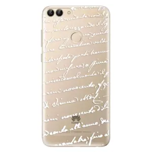 Odolné silikónové puzdro iSaprio - Handwriting 01 - white - Huawei P Smart
