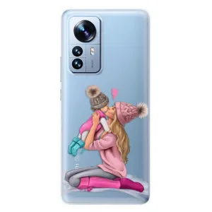 Odolné silikónové puzdro iSaprio - Kissing Mom - Blond and Girl - Xiaomi 12 Pro