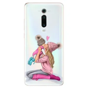 Odolné silikónové puzdro iSaprio - Kissing Mom - Blond and Girl - Xiaomi Mi 9T Pro