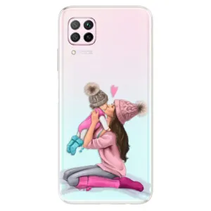 Odolné silikónové puzdro iSaprio - Kissing Mom - Brunette and Girl - Huawei P40 Lite