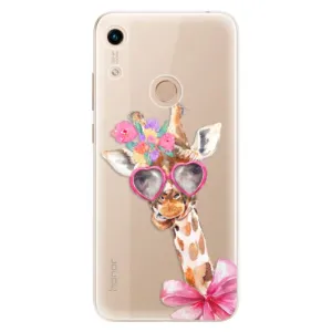 Odolné silikónové puzdro iSaprio - Lady Giraffe - Huawei Honor 8A
