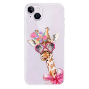 Odolné silikónové puzdro iSaprio - Lady Giraffe - iPhone 14 Plus