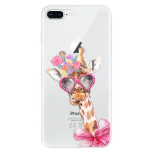 Odolné silikónové puzdro iSaprio - Lady Giraffe - iPhone 8 Plus
