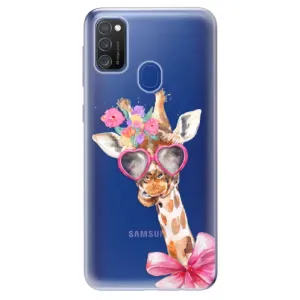 Odolné silikónové puzdro iSaprio - Lady Giraffe - Samsung Galaxy M21
