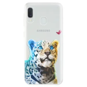 Odolné silikónové puzdro iSaprio - Leopard With Butterfly - Samsung Galaxy A20e