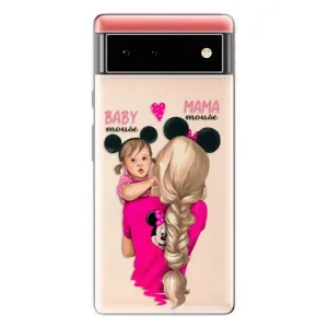 Odolné silikónové puzdro iSaprio - Mama Mouse Blond and Girl - Google Pixel 6 5G