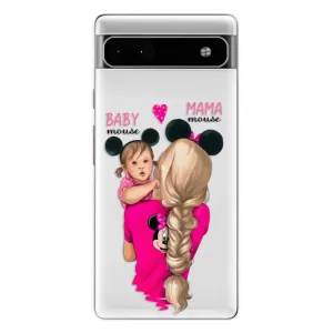 Odolné silikónové puzdro iSaprio - Mama Mouse Blond and Girl - Google Pixel 6a 5G