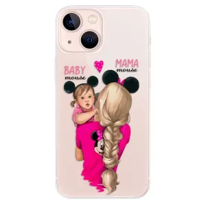 Odolné silikónové puzdro iSaprio - Mama Mouse Blond and Girl - iPhone 13 mini