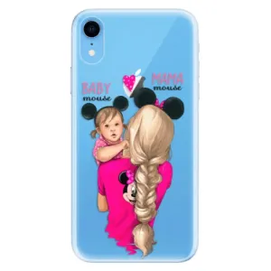 Odolné silikónové puzdro iSaprio - Mama Mouse Blond and Girl - iPhone XR