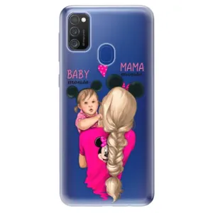 Odolné silikónové puzdro iSaprio - Mama Mouse Blond and Girl - Samsung Galaxy M21
