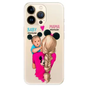 Odolné silikónové puzdro iSaprio - Mama Mouse Blonde and Boy - iPhone 13 Pro