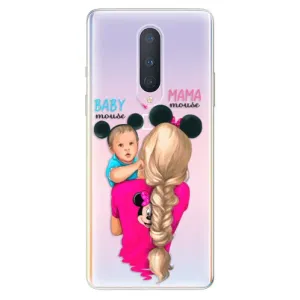 Odolné silikónové puzdro iSaprio - Mama Mouse Blonde and Boy - OnePlus 8