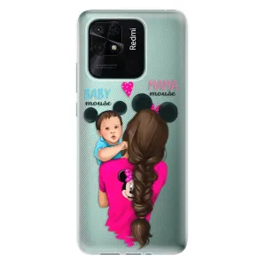 Odolné silikónové puzdro iSaprio - Mama Mouse Brunette and Boy - Xiaomi Redmi 10C