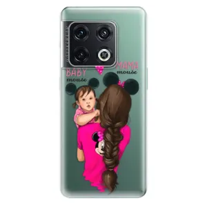 Odolné silikónové puzdro iSaprio - Mama Mouse Brunette and Girl - OnePlus 10 Pro