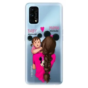 Odolné silikónové puzdro iSaprio - Mama Mouse Brunette and Girl - Realme 7 Pro