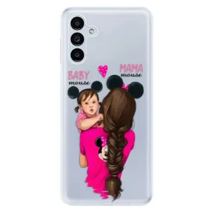 Odolné silikónové puzdro iSaprio - Mama Mouse Brunette and Girl - Samsung Galaxy A13 5G