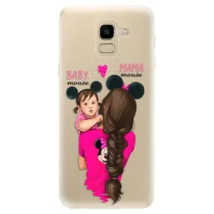 Odolné silikónové puzdro iSaprio - Mama Mouse Brunette and Girl - Samsung Galaxy J6