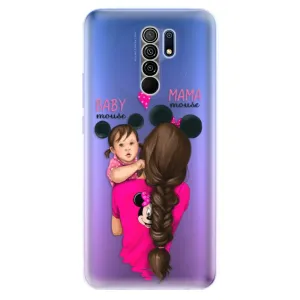 Odolné silikónové puzdro iSaprio - Mama Mouse Brunette and Girl - Xiaomi Redmi 9