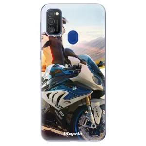 Odolné silikónové puzdro iSaprio - Motorcycle 10 - Samsung Galaxy M21