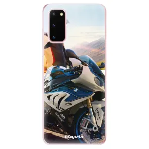 Odolné silikónové puzdro iSaprio - Motorcycle 10 - Samsung Galaxy S20