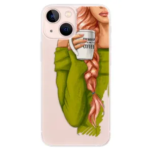 Odolné silikónové puzdro iSaprio - My Coffe and Redhead Girl - iPhone 13 mini