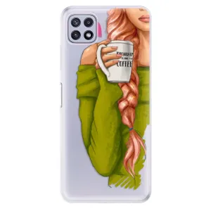 Odolné silikónové puzdro iSaprio - My Coffe and Redhead Girl - Samsung Galaxy A22 5G