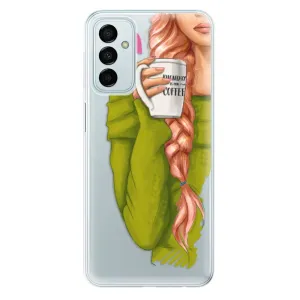 Odolné silikónové puzdro iSaprio - My Coffe and Redhead Girl - Samsung Galaxy M23 5G