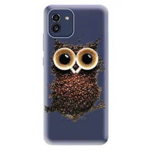 Odolné silikónové puzdro iSaprio - Owl And Coffee - Samsung Galaxy A03