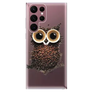 Odolné silikónové puzdro iSaprio - Owl And Coffee - Samsung Galaxy S22 Ultra 5G