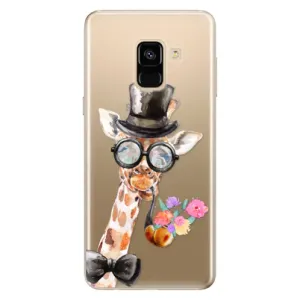 Odolné silikónové puzdro iSaprio - Sir Giraffe - Samsung Galaxy A8 2018