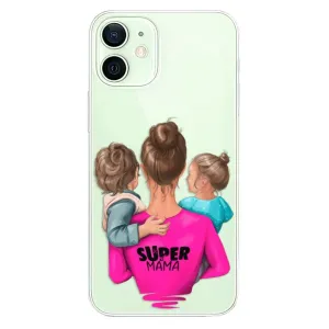 Odolné silikónové puzdro iSaprio - Super Mama - Boy and Girl - iPhone 12 mini