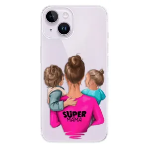 Odolné silikónové puzdro iSaprio - Super Mama - Boy and Girl - iPhone 14