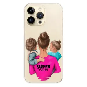 Odolné silikónové puzdro iSaprio - Super Mama - Boy and Girl - iPhone 14 Pro Max