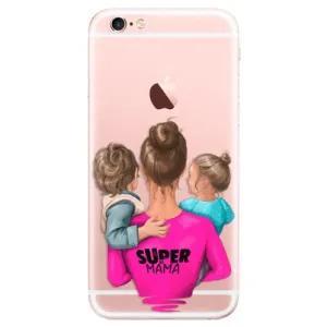 Odolné silikónové puzdro iSaprio - Super Mama - Boy and Girl - iPhone 6 Plus/6S Plus