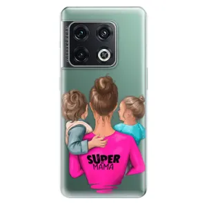 Odolné silikónové puzdro iSaprio - Super Mama - Boy and Girl - OnePlus 10 Pro