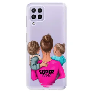 Odolné silikónové puzdro iSaprio - Super Mama - Boy and Girl - Samsung Galaxy A22